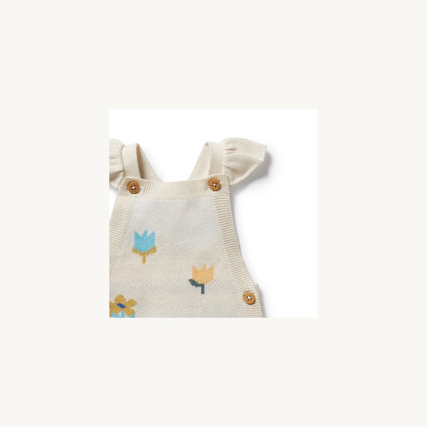 Flower Pop Organic Knitted Jacquard Overall – children's product by Wilson & Frenchy | Aster & Ruby
