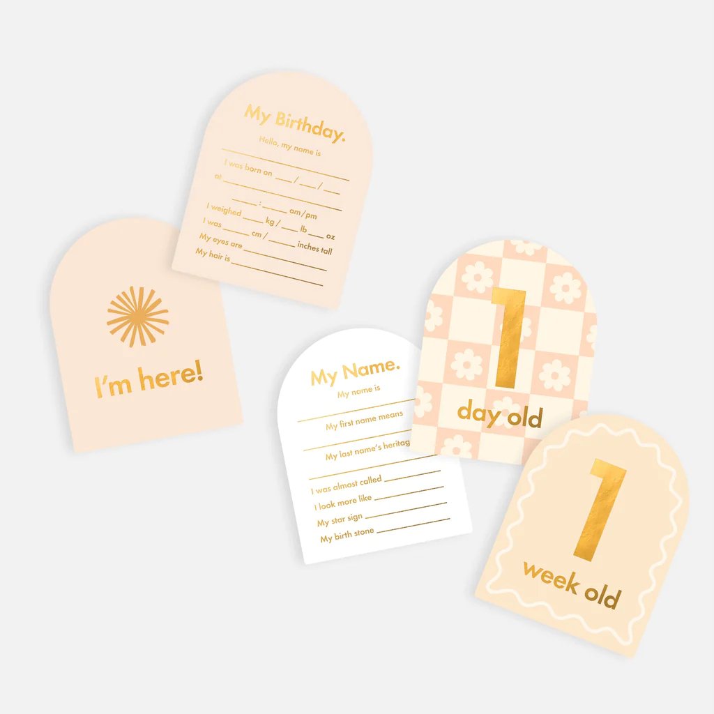 Fox & Fallow Baby Milestone Cards Helios-Aster & Ruby