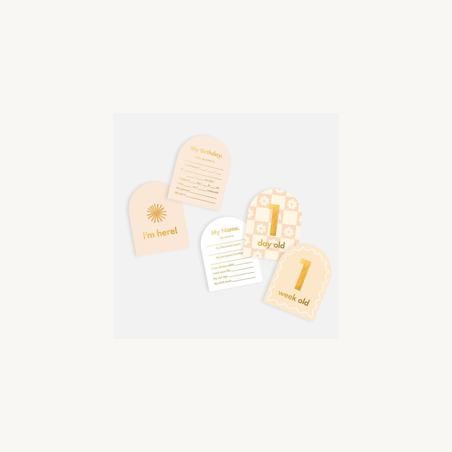 Baby Milestone Cards Helios – children's product by Fox & Fallow | Aster & Ruby