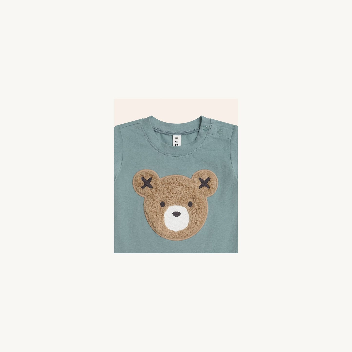 Furry Huxbear Green Tee – children's product by Huxbaby | Aster & Ruby