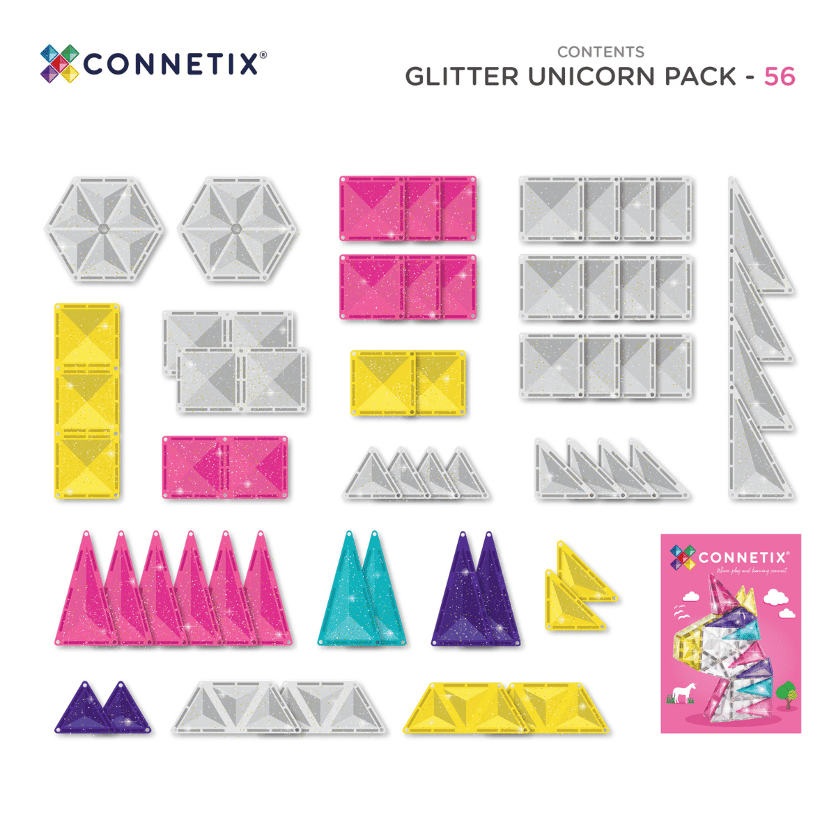 Glitter Unicorn Pack 56 pc - Aster & Ruby