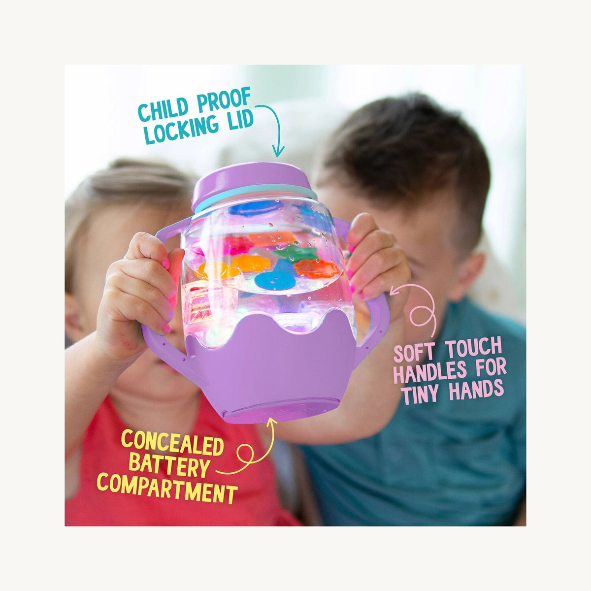 Jellystone Glo Pal Sensory Play Jar Pink | Aster & Ruby