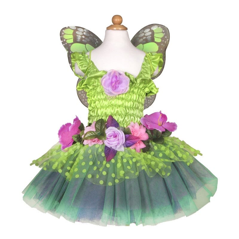 Great Pretenders Green Fairy Blooms Deluxe Dress with Wings-Aster & Ruby
