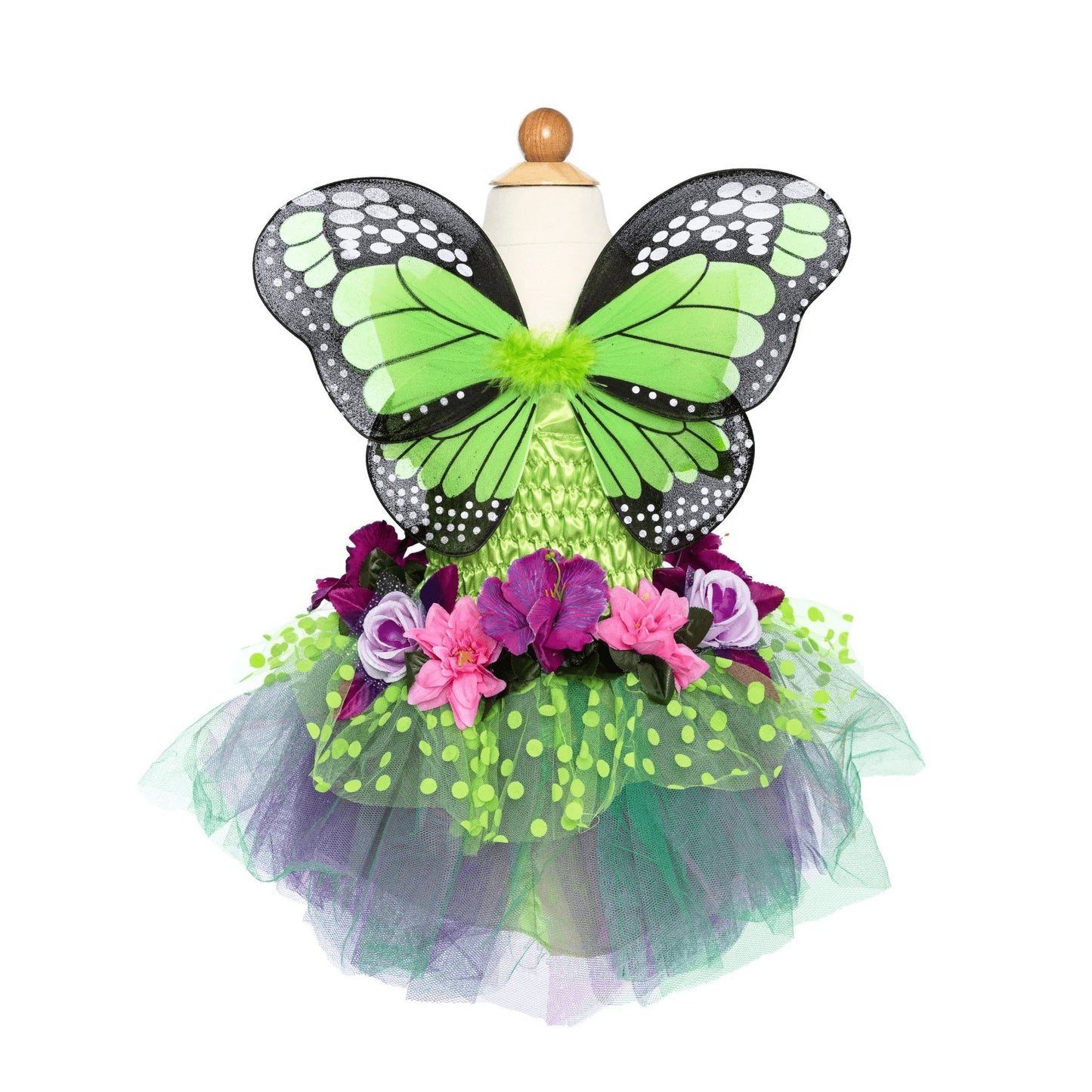 Great Pretenders Green Fairy Blooms Deluxe Dress with Wings-Aster & Ruby
