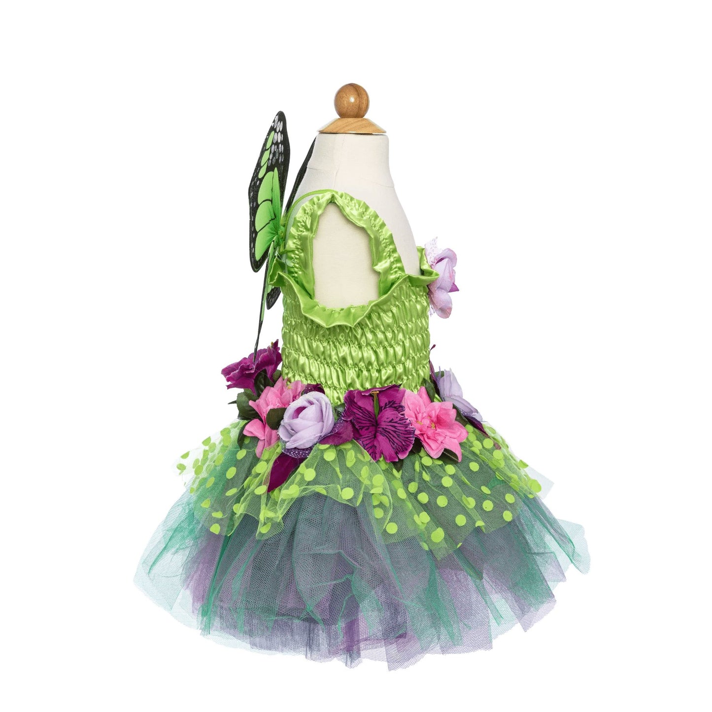 Great Pretenders Green Fairy Blooms Deluxe Dress with Wings-Aster & Ruby