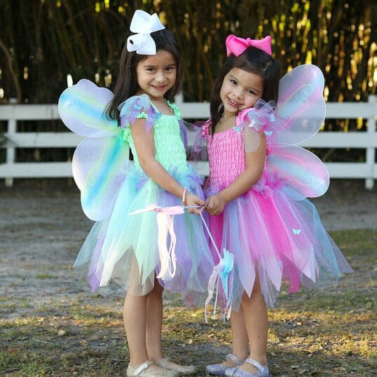 Green Butterfly Dress With Wings & Wand - Aster & Ruby