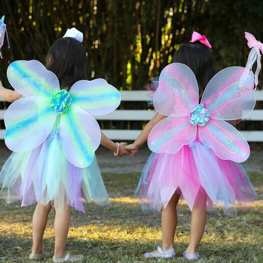Green Butterfly Dress With Wings & Wand - Aster & Ruby