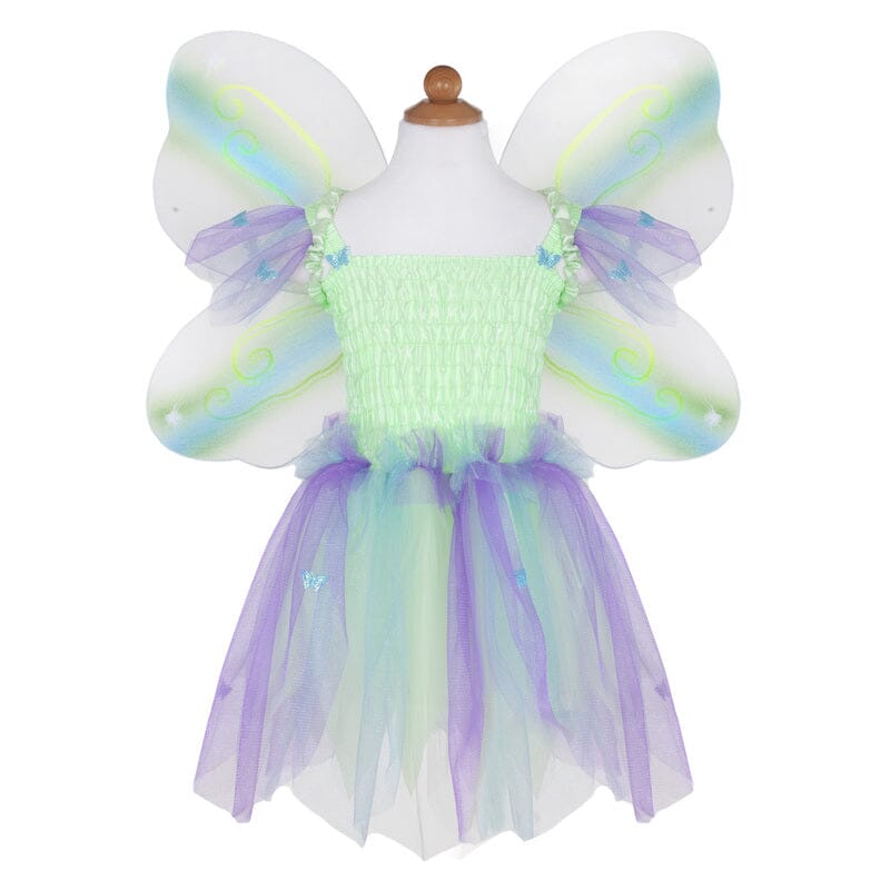 Green Butterfly Dress With Wings & Wand - Aster & Ruby