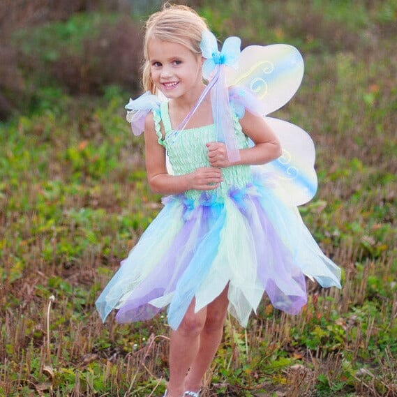 Green Butterfly Dress With Wings & Wand - Aster & Ruby
