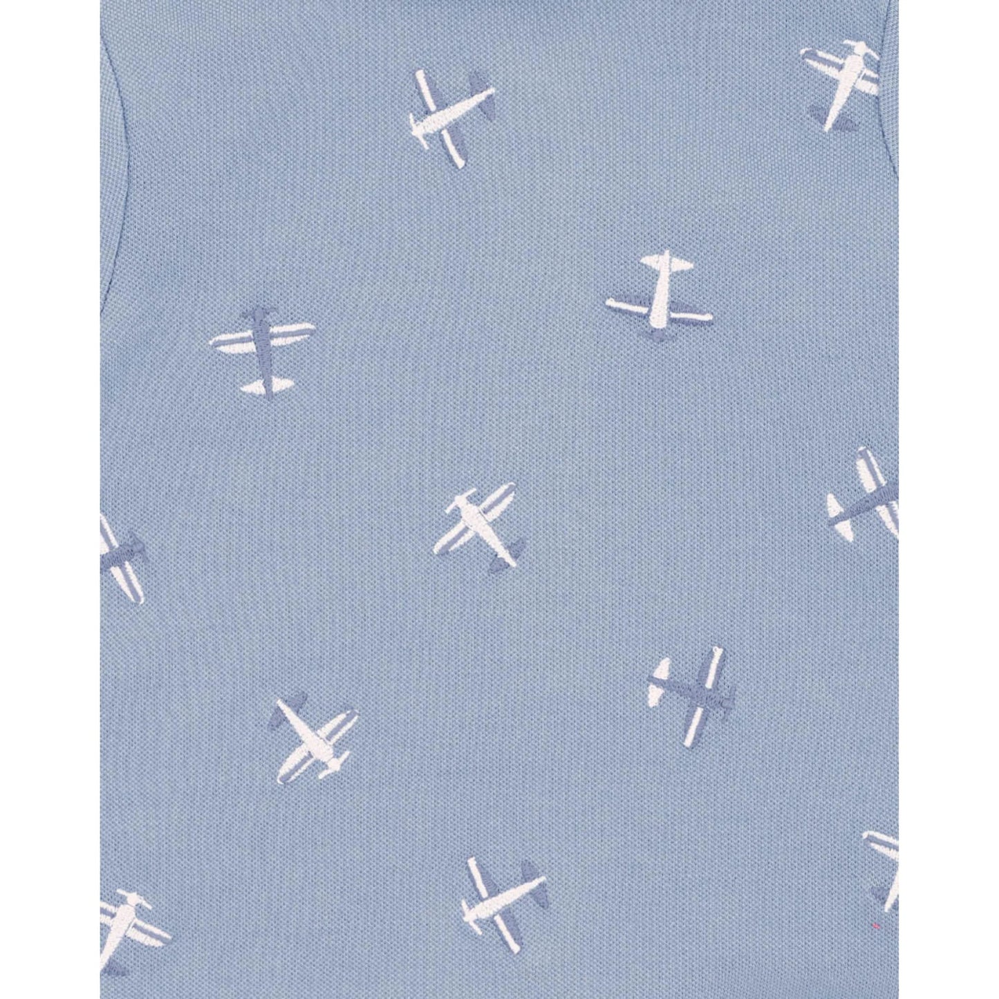 Harlan Embroidered SS Polo Romper - Aster & Ruby