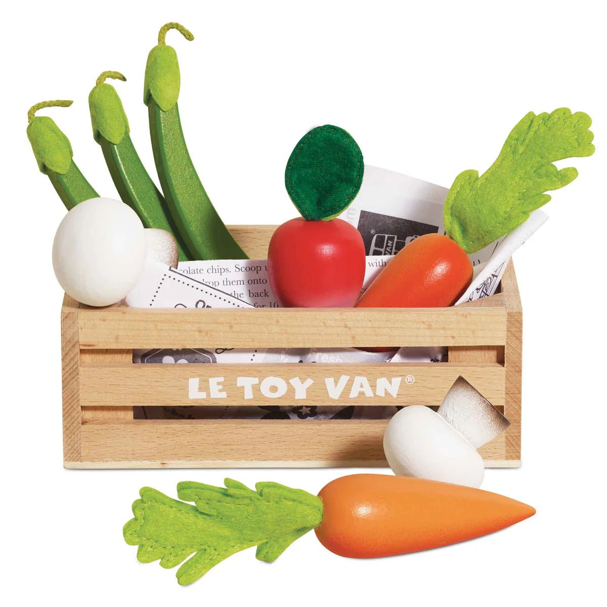 Harvest Vegetables Wooden Food Crate 9 Piece - Aster & Ruby