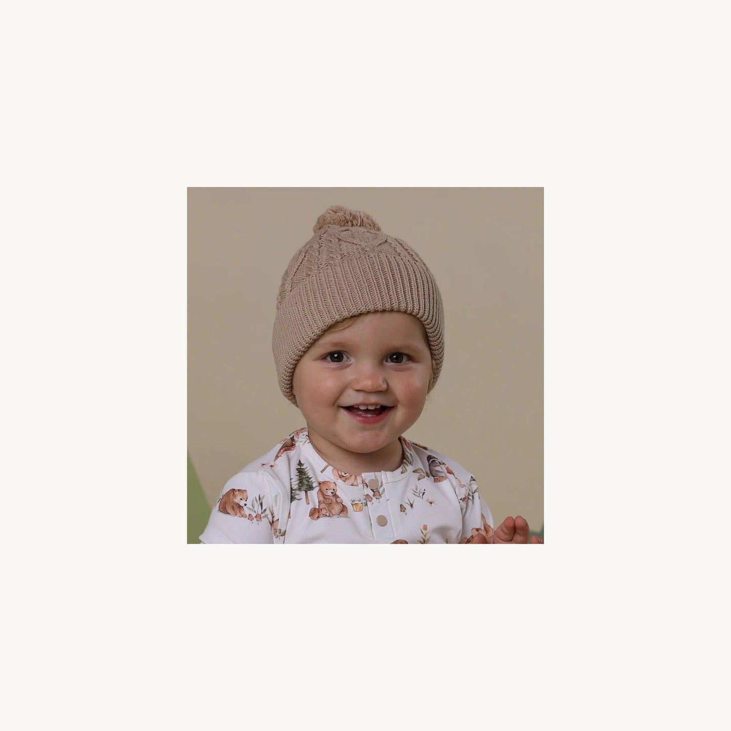 Hazelnut Organic Baby Knit Beanie – children's product by Snuggle Hunny Kids | Aster & Ruby