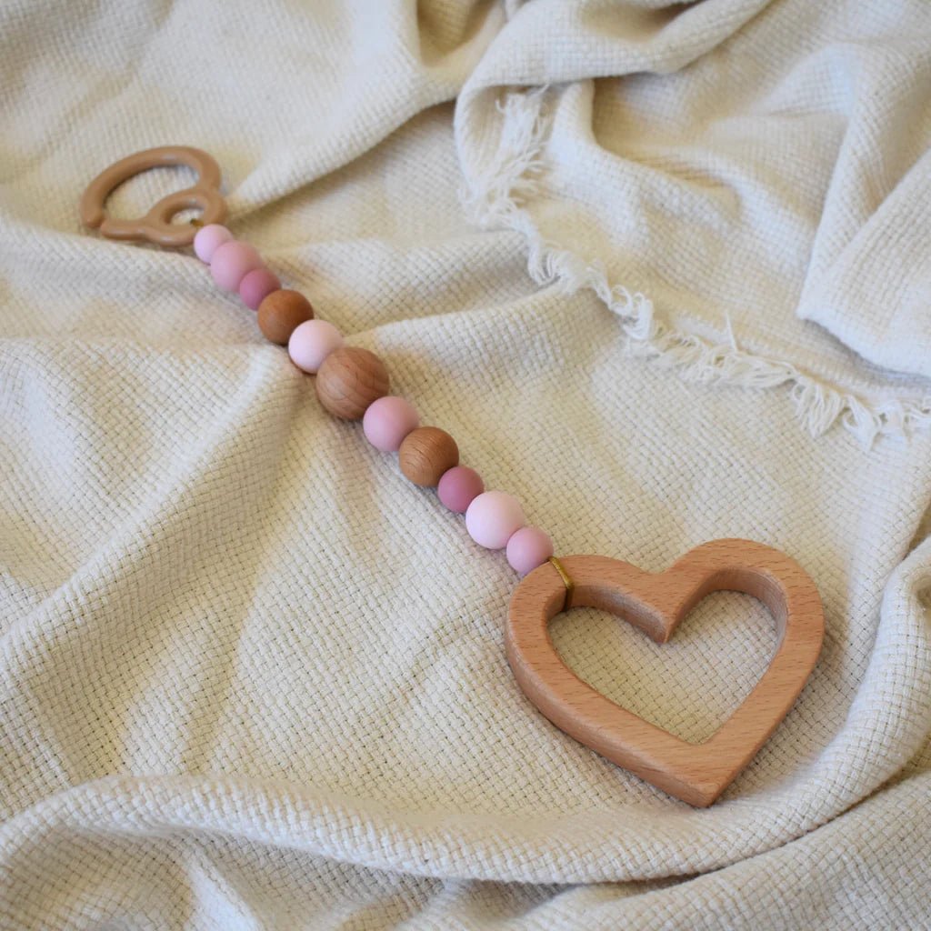 Heart Pram Toy Pale Rose Ombre - Aster & Ruby