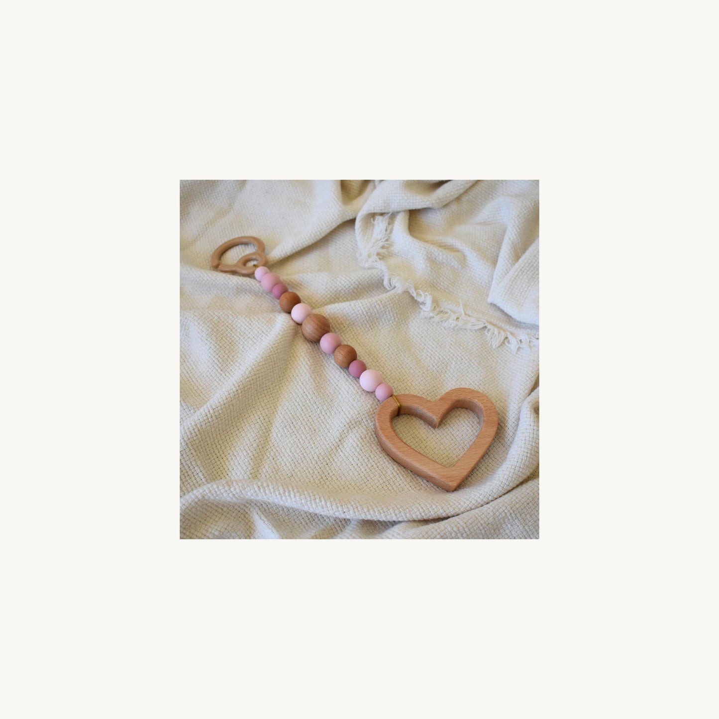 Heart Pram Toy Pale Rose Ombre – children's product by Bella Zailea | Aster & Ruby