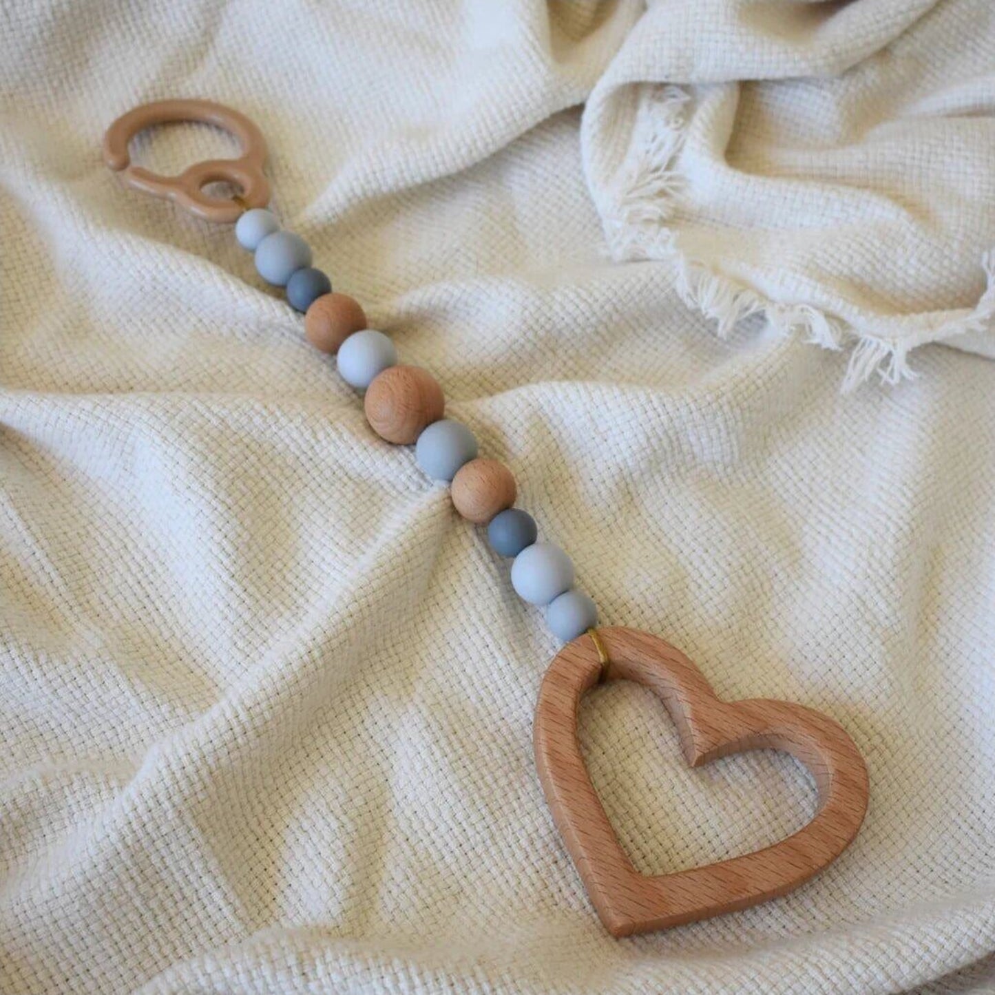 Heart Pram Toy Pastel Grey Ombre – children's product by Bella Zailea | Aster & Ruby