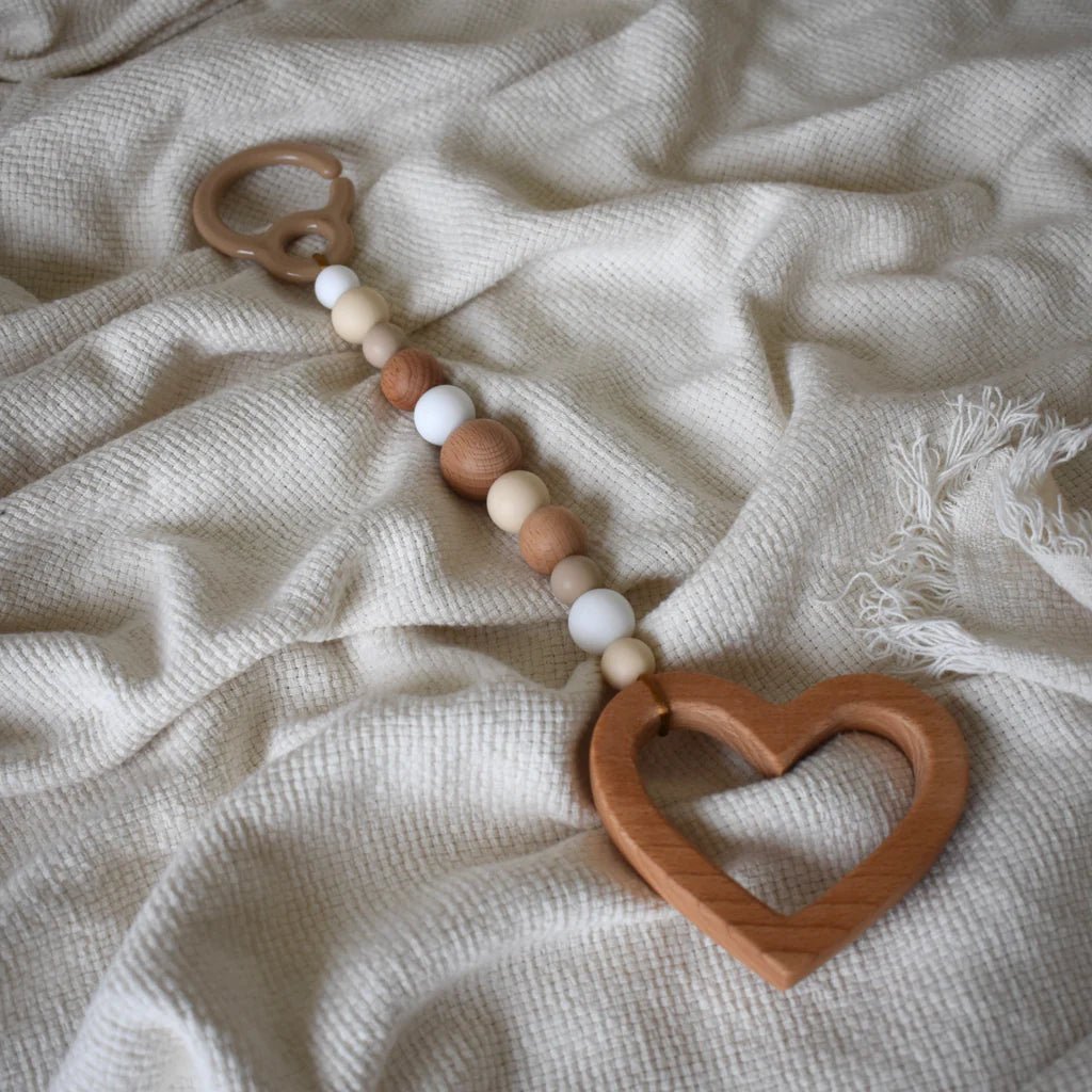 Heart Pram Toy Pastel Neutrals - Aster & Ruby