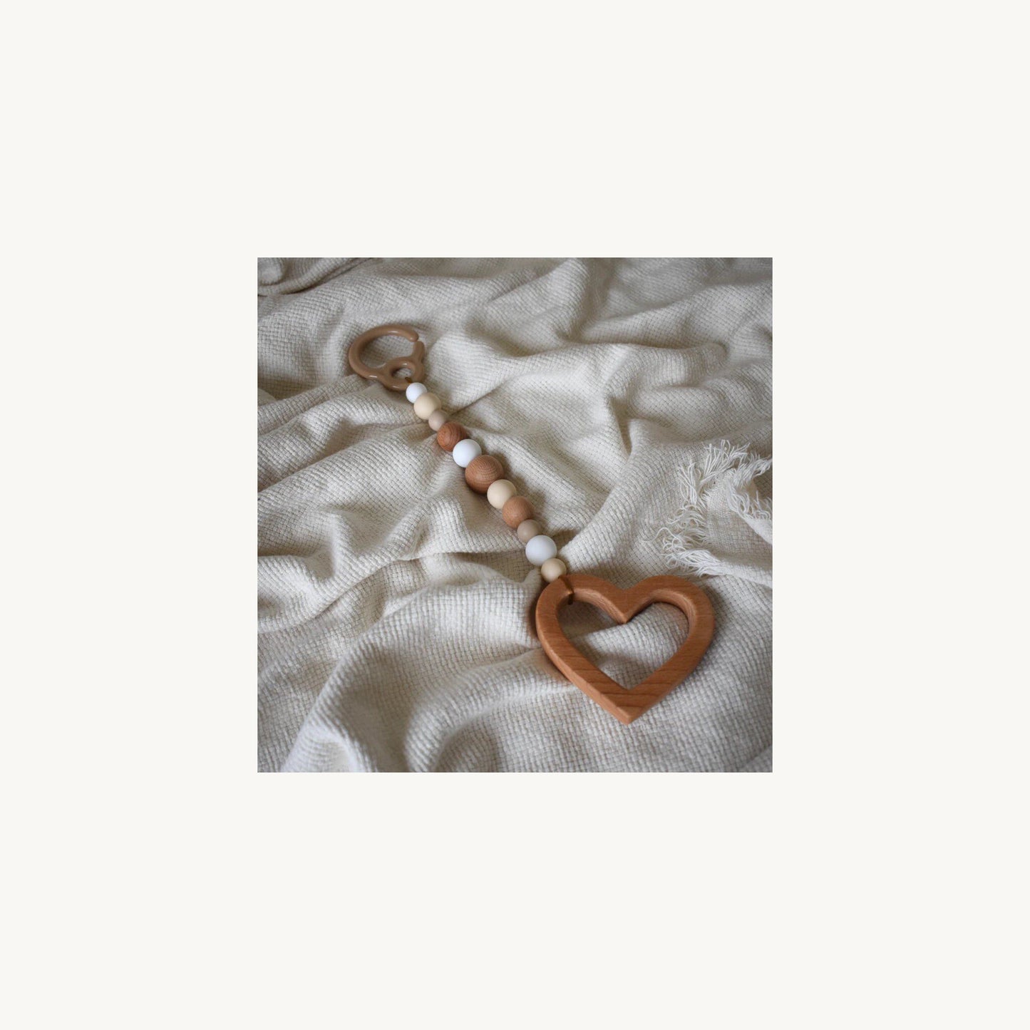 Heart Pram Toy Pastel Neutrals – children's product by Bella Zailea | Aster & Ruby