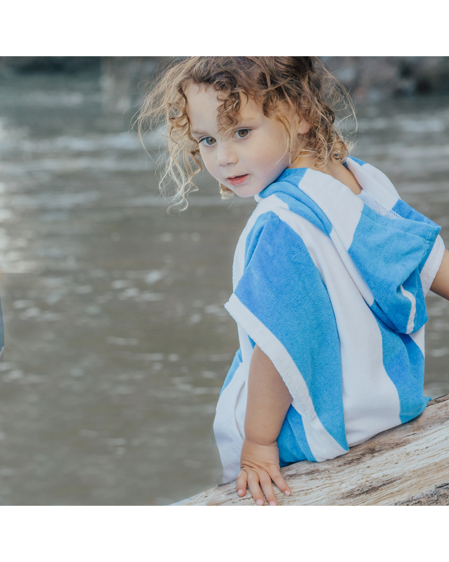 Hooded Towel Deep Sea Stripe - Aster & Ruby
