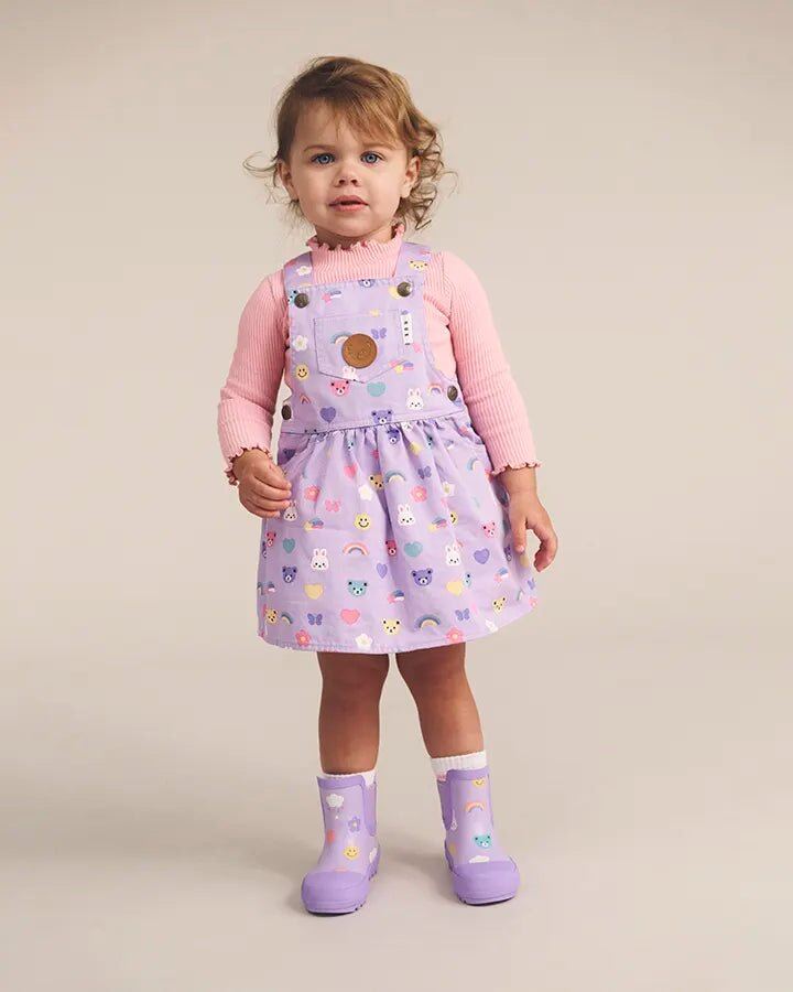 Hux Emoji Pinafore – 3-6m, 6-12m, 1, 2, 3 – Aster & Ruby