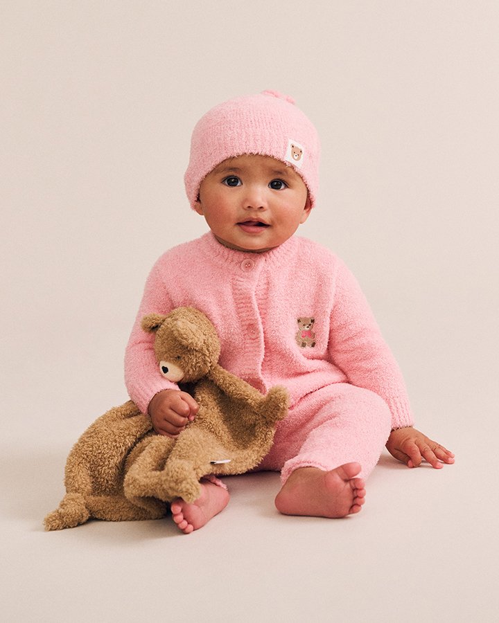 My First Hux Apricot 4Pc Boucle Newborn Set