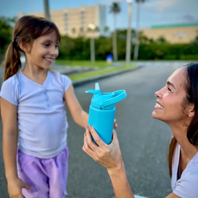 Insulated Water Bottle 355ml Pool Blue - Aster & Ruby