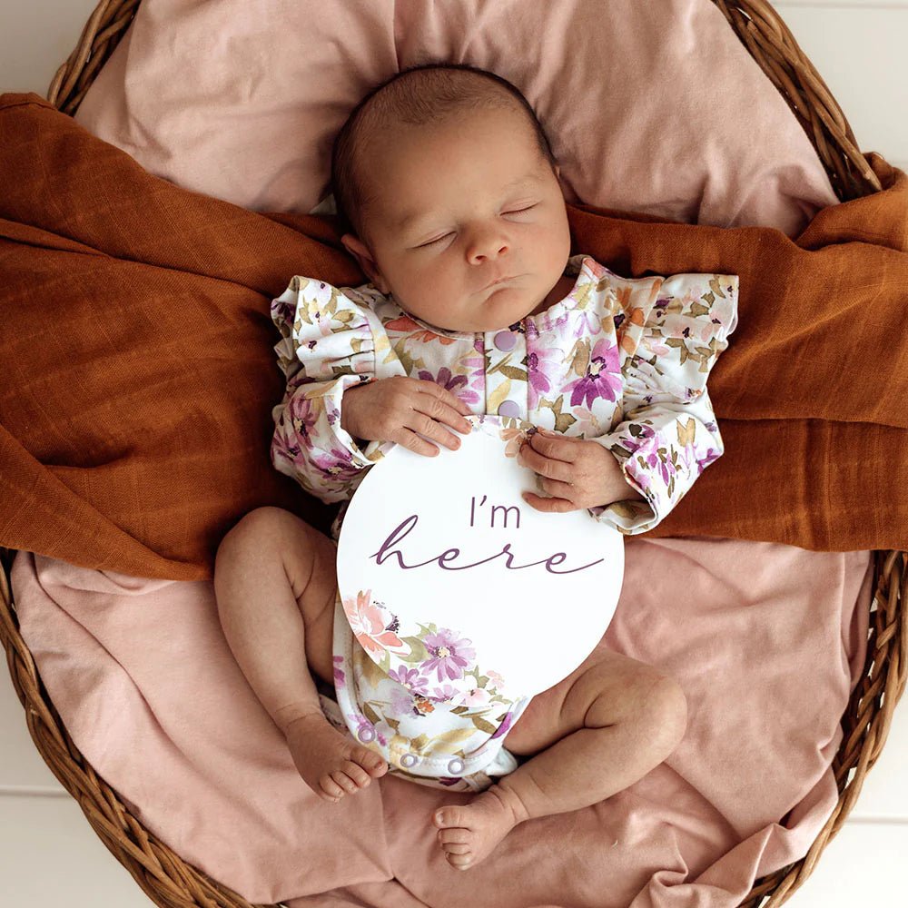 Isla & Lilac Reversible Milestone Cards - Aster & Ruby