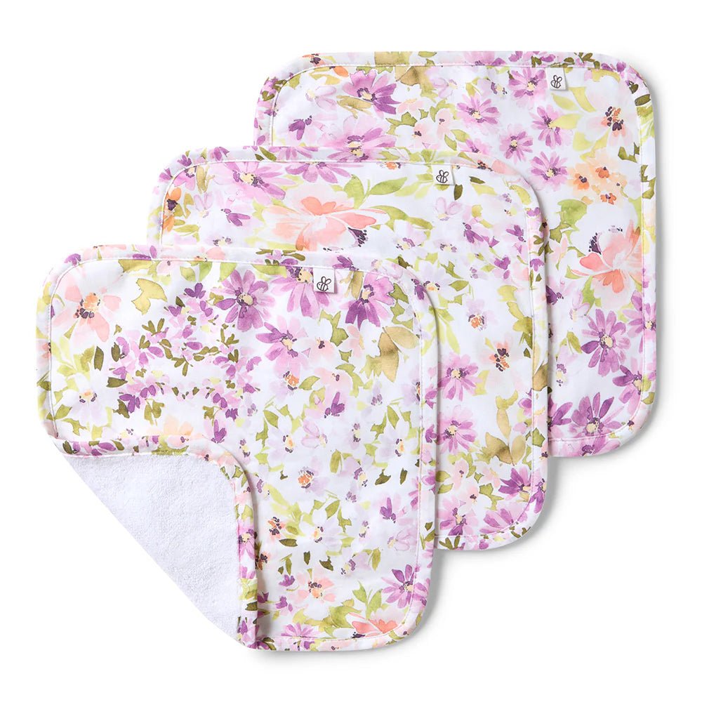 Isla Organic Wash Cloths - 3 Pack - Aster & Ruby