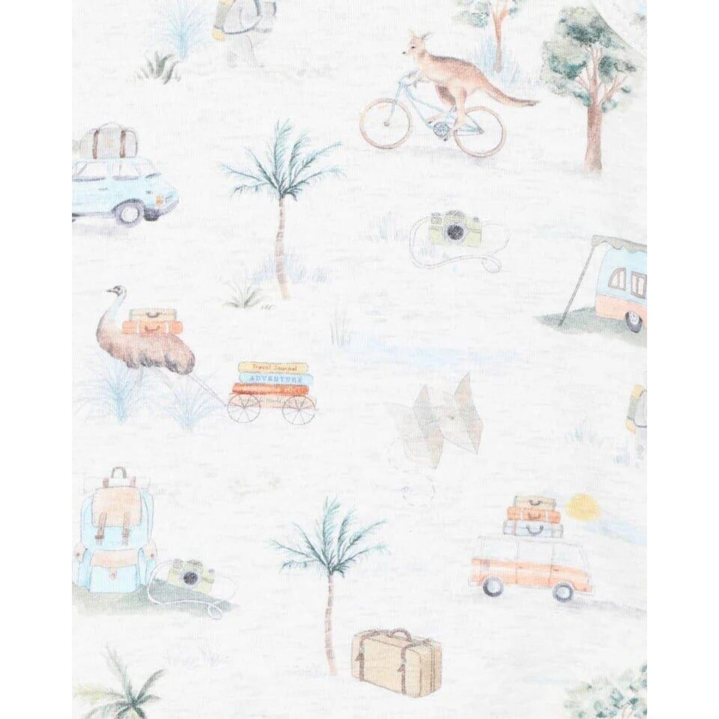 Ivan Print Short Sleeve Zipsuit – children's product by Minihaha | Aster & Ruby