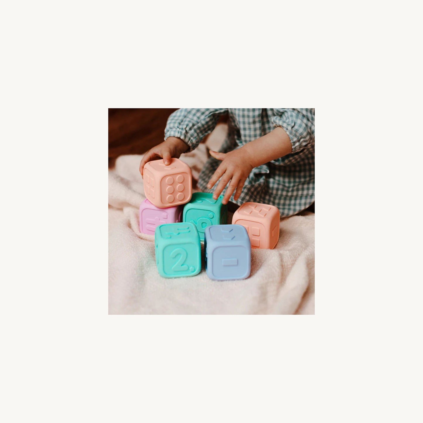 My First Dice Bubblegum & Peach – children's product by Jellystone | Aster & Ruby