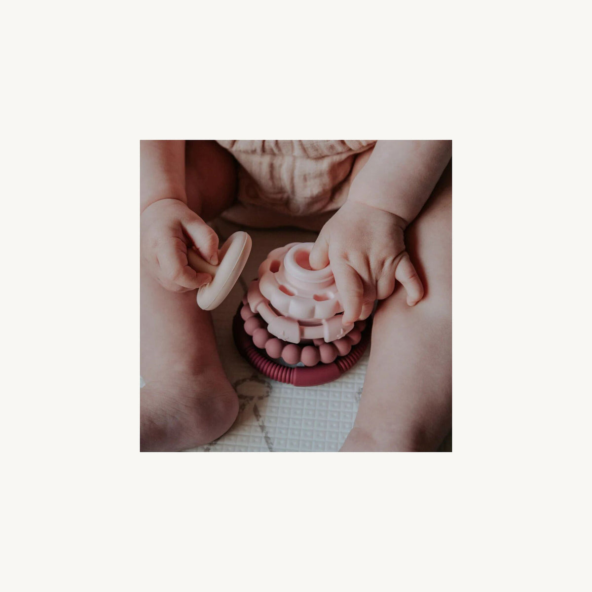 Jellystone Rainbow Stacker & Teether Blueberry Ombre | Aster & Ruby