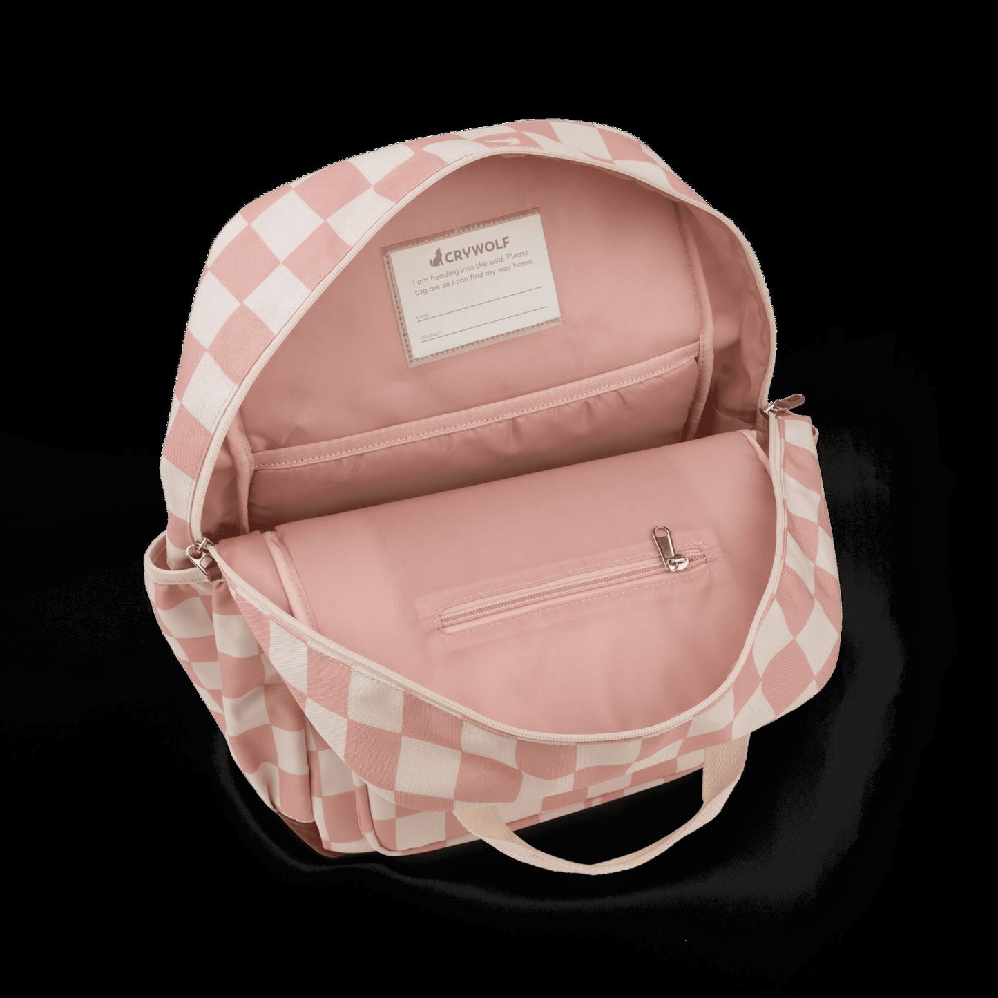 Knapsack Pink Check β Aster & Ruby