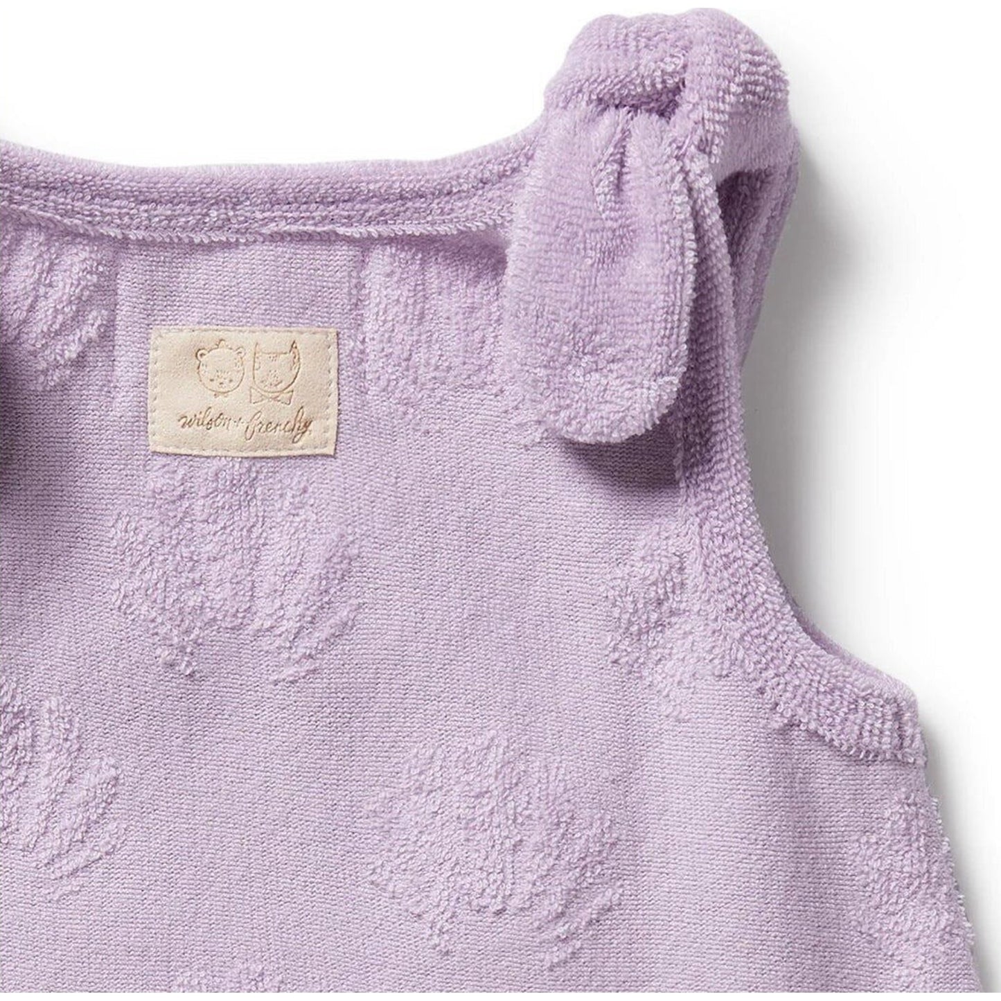 Lavender Shells Organic Terry Singlet – children's product by Wilson & Frenchy | Aster & Ruby
