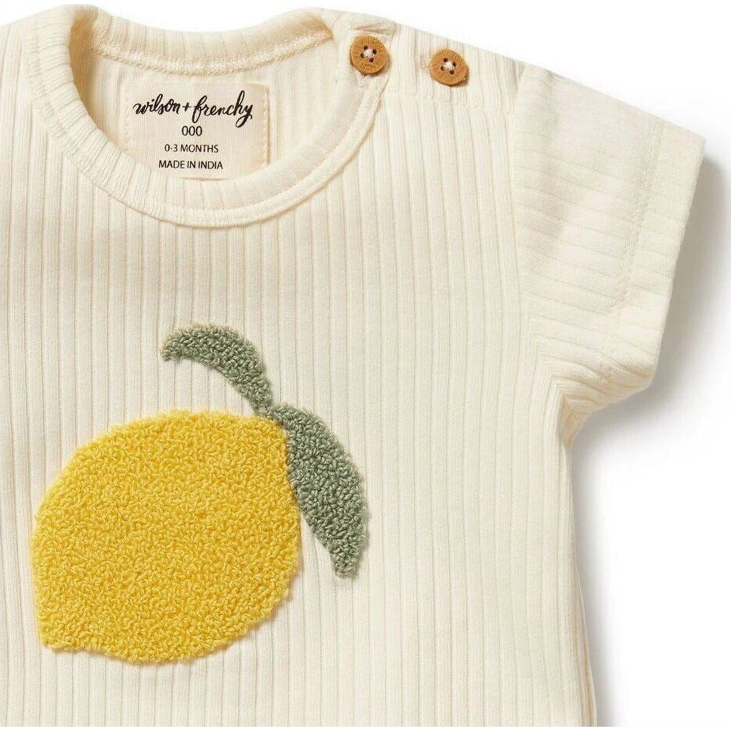 Lemon Leaf Embroidered Organic Tee – children's product by Wilson & Frenchy | Aster & Ruby