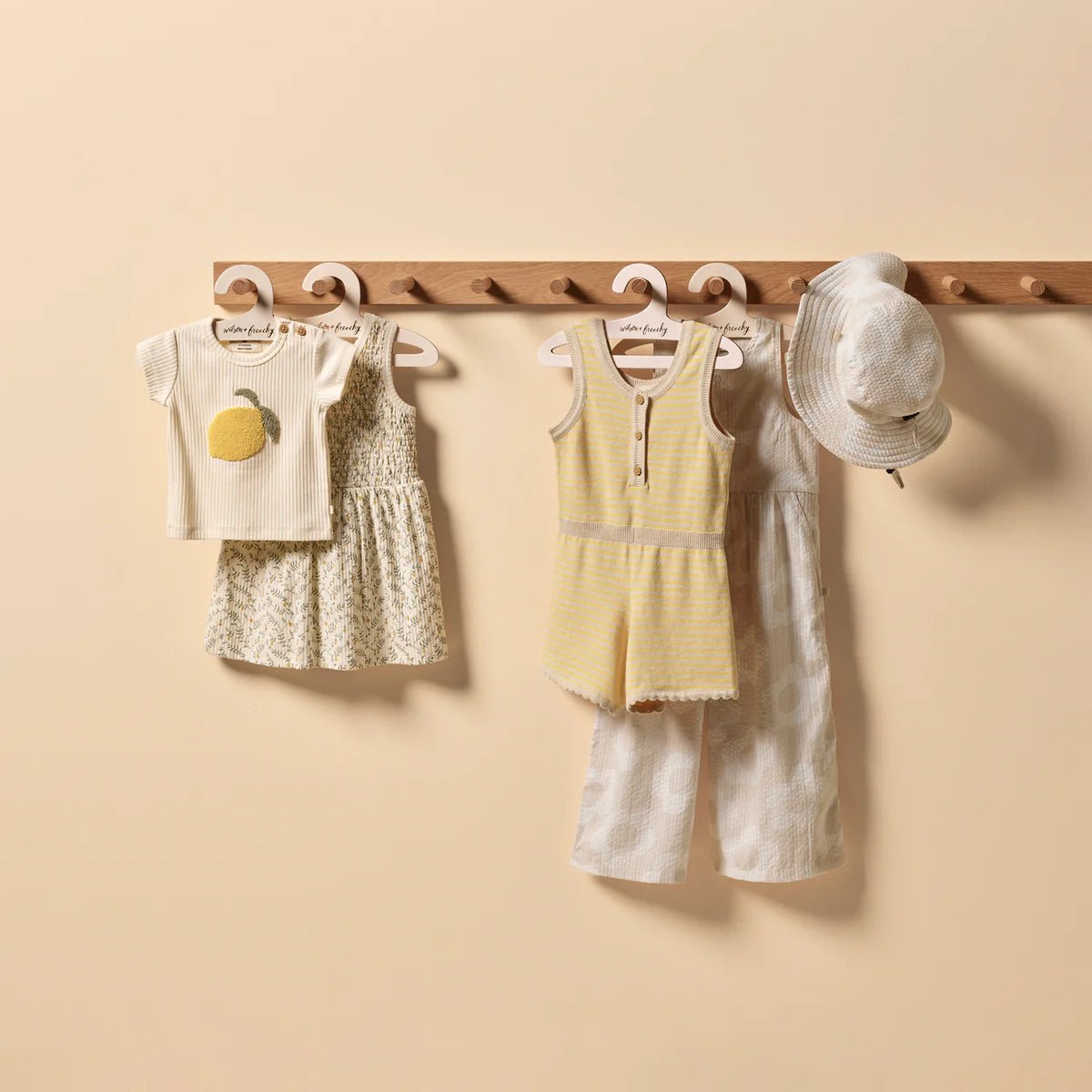 Lemon Leaf Organic Dress Set - Aster & Ruby