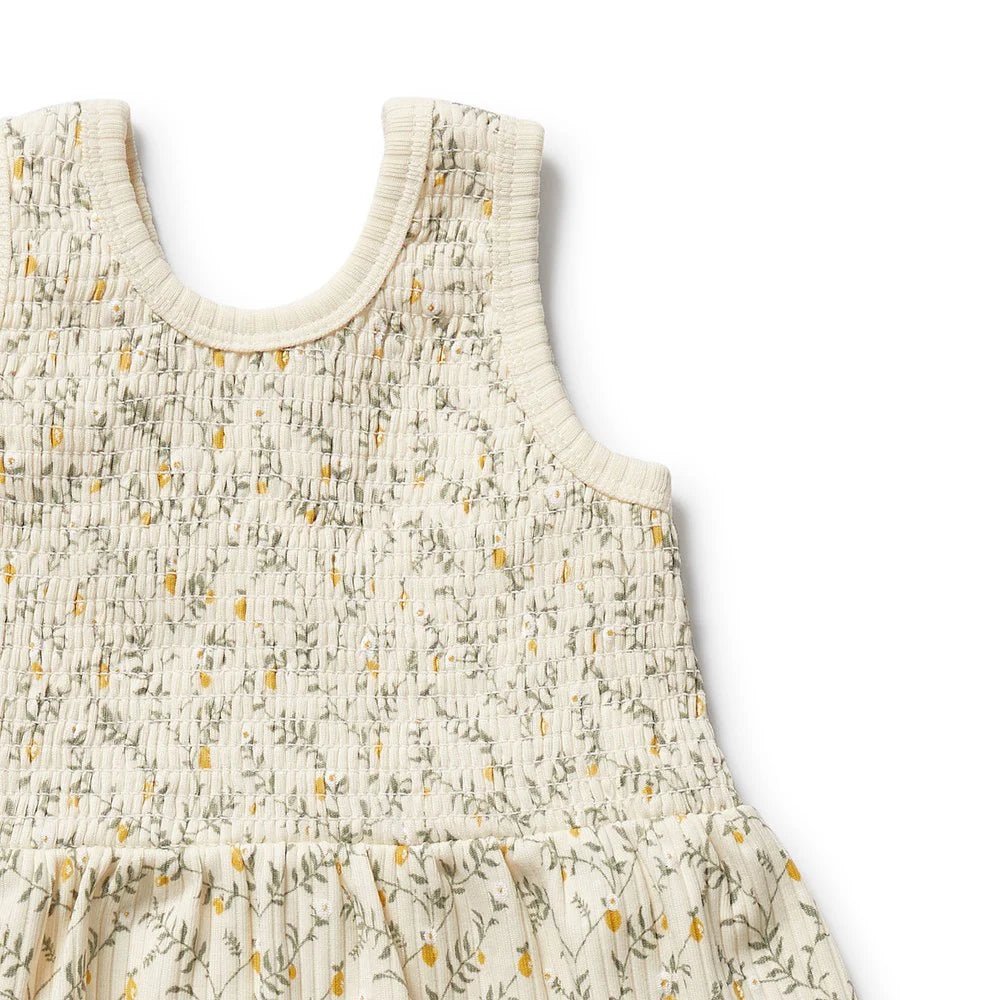 Lemon Leaf Organic Dress Set - Aster & Ruby