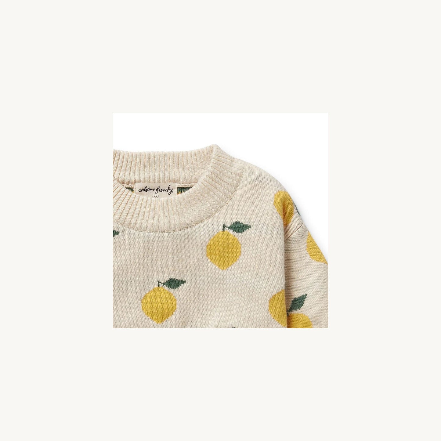 Lemony Organic Knitted Jacquard Jumper – children's product by Wilson & Frenchy | Aster & Ruby