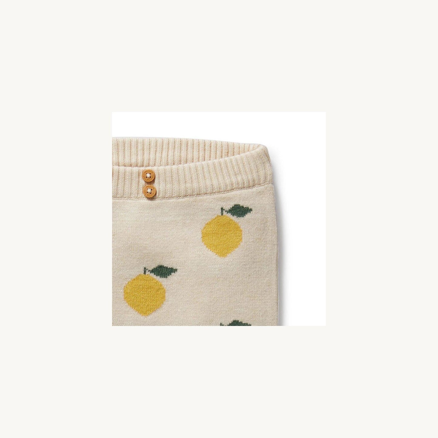 Lemony Organic Knitted Jacquard Legging – children's product by Wilson & Frenchy | Aster & Ruby