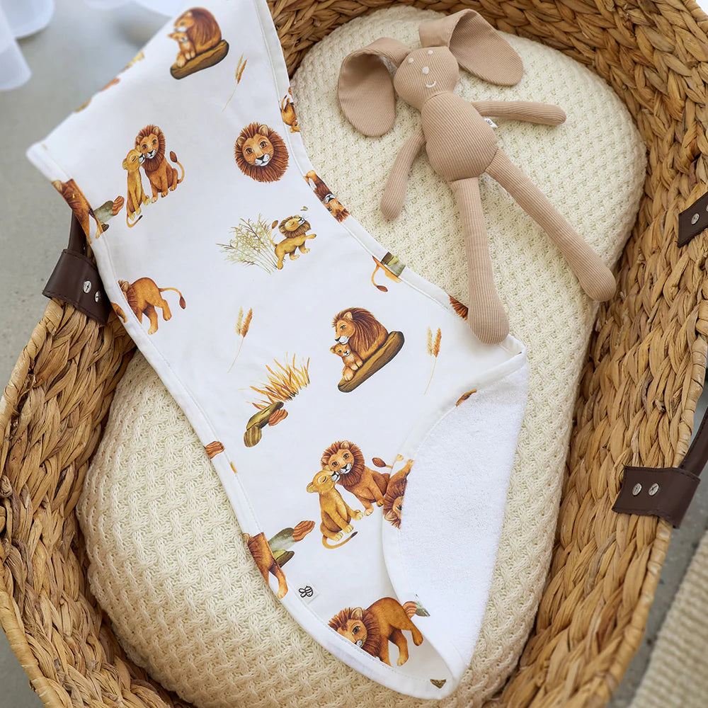 Organic Cotton Burp Cloth Lion