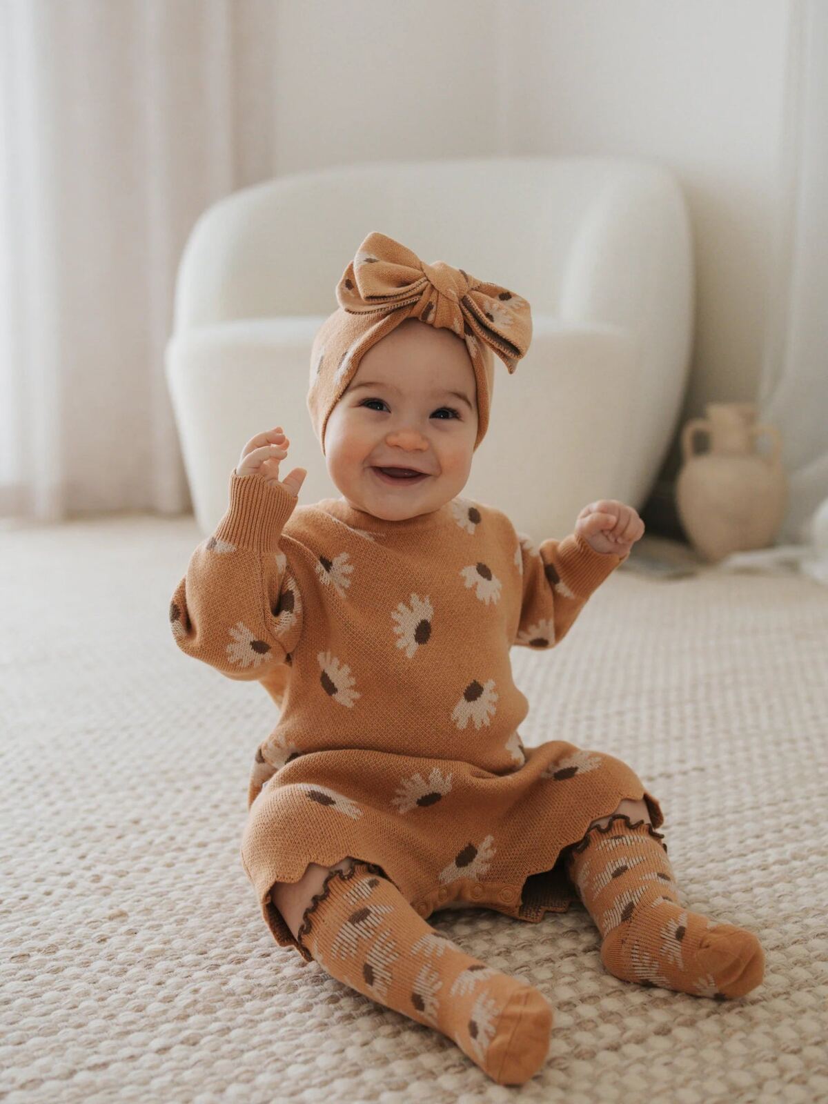 LONG SLEEVE PLAYSUIT | HAZEL – 3-6m, 6-12m, 1 – Aster & Ruby