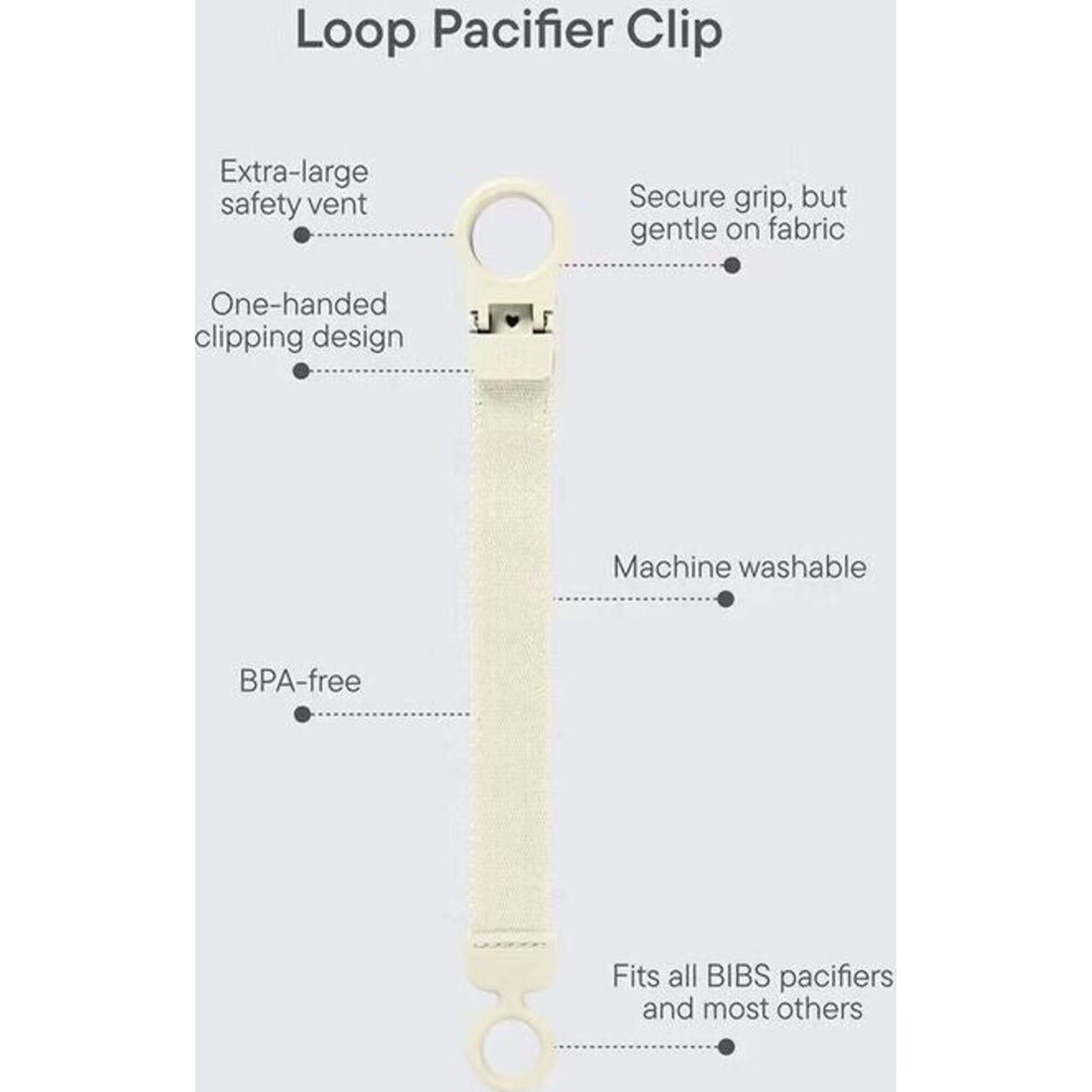 Pacifier Clip Loop Petrol – children's product by BIBS | Aster & Ruby