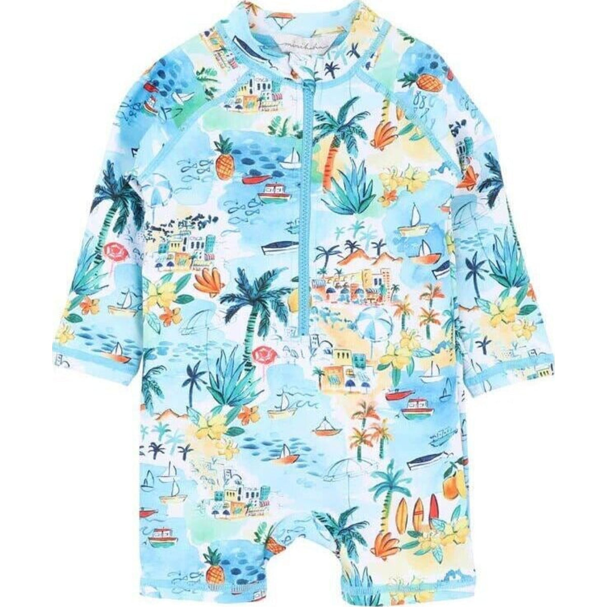 Minihaha Luca Print Long Sleeve Rash Suit | Aster & Ruby