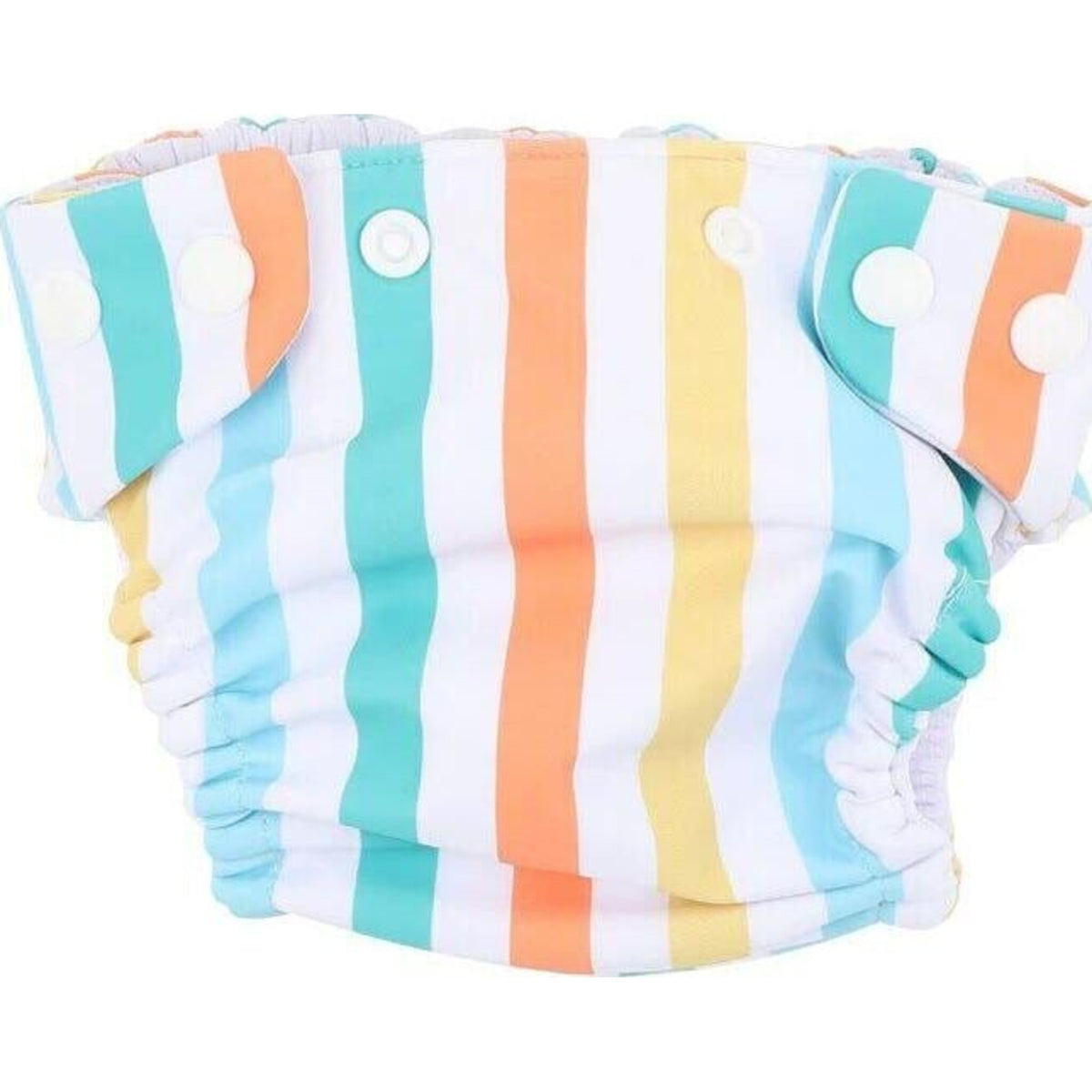 Minihaha Luca Stripe Aqua Nappy | Aster & Ruby