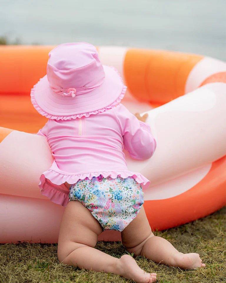 Lula Print Aqua Nappy - Aster & Ruby