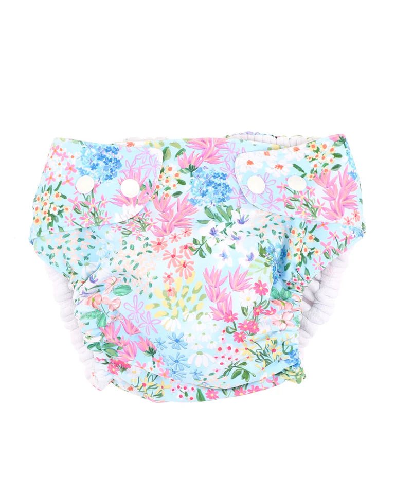 Lula Print Aqua Nappy - Aster & Ruby