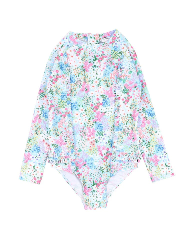 Lula Print Ls Sunsuit 3–10 Yrs - Aster & Ruby