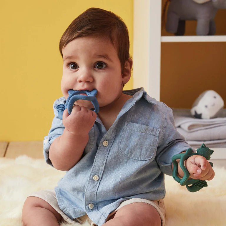 Lullaby Blue Wrist Teether - Aster & Ruby
