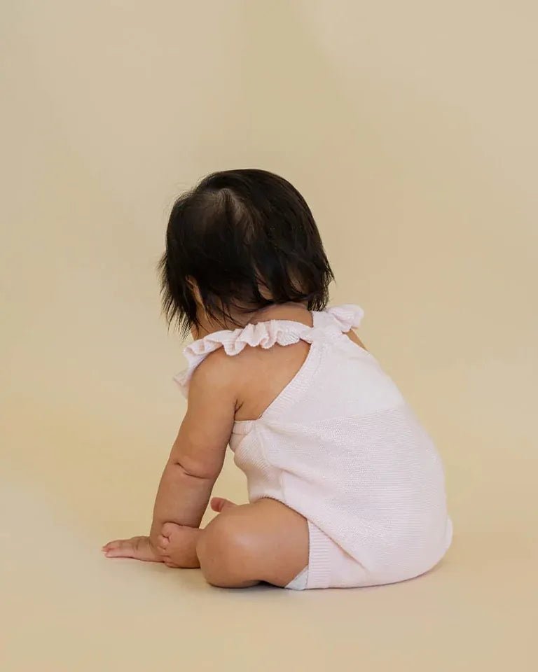 Madelyn Embroidered Organic Knitted Bodysuit - Aster & Ruby