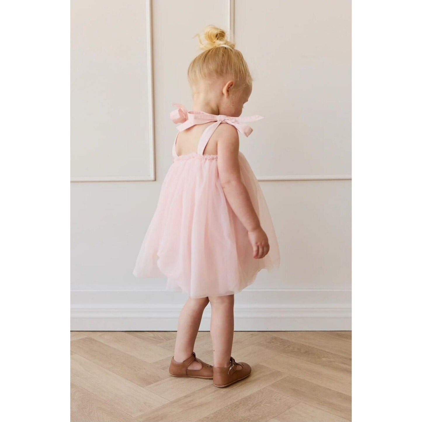 Mael Dress Soft Misty Rose – children's product by Jamie Kay | Aster & Ruby