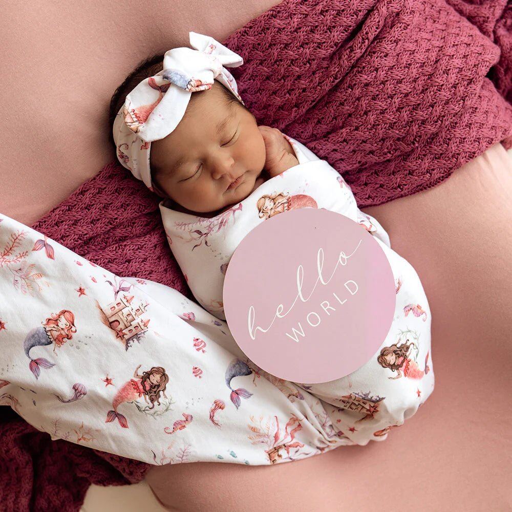 Mermaid & Lilac Reversible Milestone Cards – Aster & Ruby