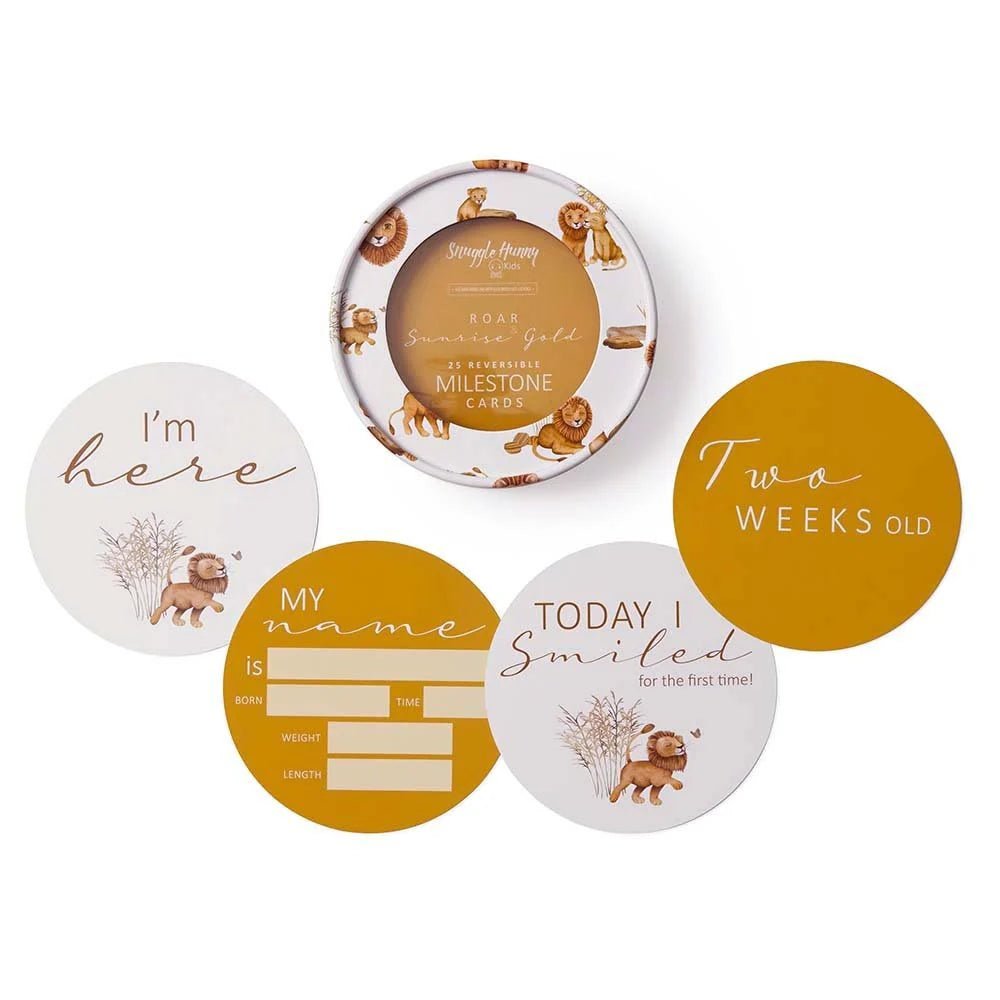 Milestone Cards Lion/Sunrise Gold - Aster & Ruby